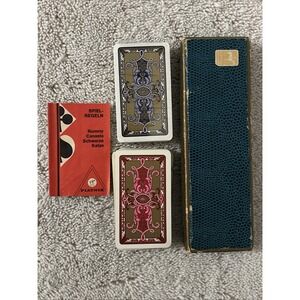 VTG Piatnik Standard Bridge Rummy card game set With Case And Instructions